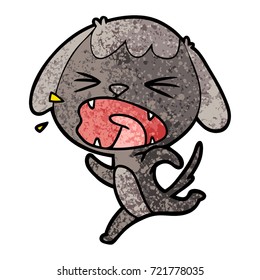 cute cartoon dog barking