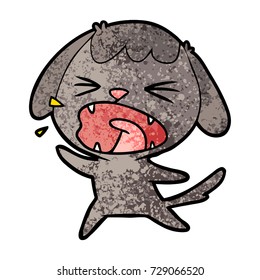 cute cartoon dog barking