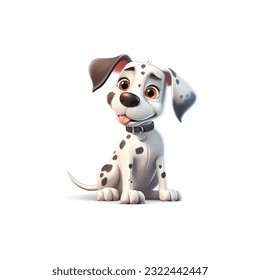 Cute cartoon dog character, Vector Illustration.