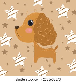 Cute Cartoon Dog Characters suitable for children's clothing designs