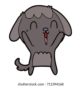 cute cartoon dog crying