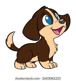 Cute cartoon dog design art 