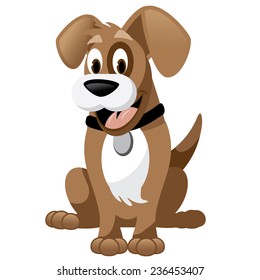 Cute cartoon dog EPS 10 vector stock illustration