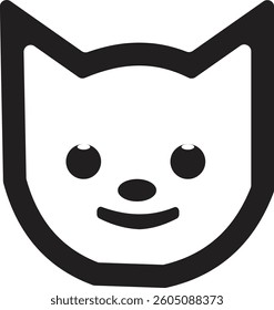 Cute cartoon dog face vector