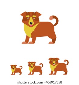 Cute cartoon dog icon
