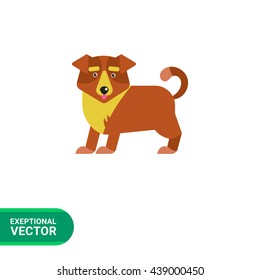 Cute cartoon dog icon