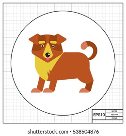 Cute cartoon dog icon
