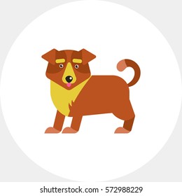 Cute cartoon dog icon