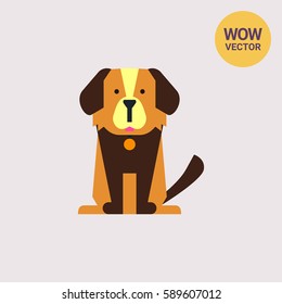 Cute cartoon dog icon
