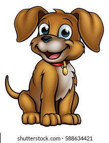A cute cartoon dog mascot character