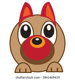Cute cartoon dog vector design,cartoon illustration