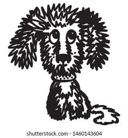 Cute cartoon dog. Vector illustration