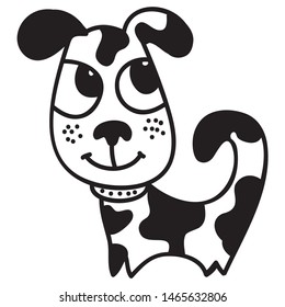 Cute cartoon dog. Vector illustration