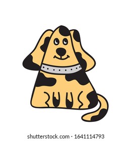 Cute cartoon dog. Vector illustration