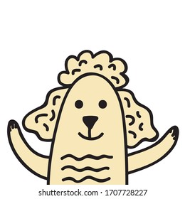 Cute cartoon dog. Vector illustration
