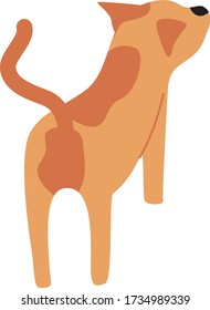 Cute Cartoon dog, Vector illustration dog on a white background. Drawing for children
