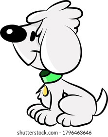 Cute cartoon dog vector illustration for children