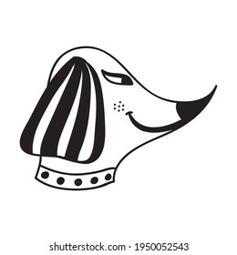Cute cartoon dog. Vector illustration