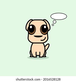 cute cartoon dog vector illustration for logo or mascot
