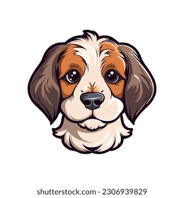 Cute Cartoon Dog Vector Illustration