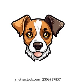 Cute Cartoon Dog Vector Illustration