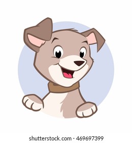Cute cartoon dog vector illustration for design element