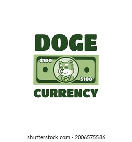 Cute Cartoon Doge Shiba Inu Cartoon Logo