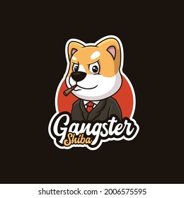 Cute Cartoon Doge Shiba Inu Cartoon Logo