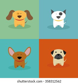 Cute Cartoon Dogs