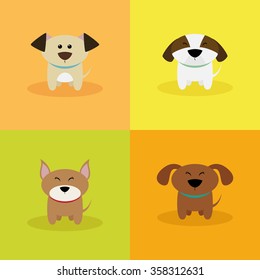 Cute Cartoon Dogs