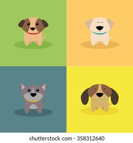 Cute Cartoon Dogs