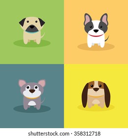 Cute Cartoon Dogs