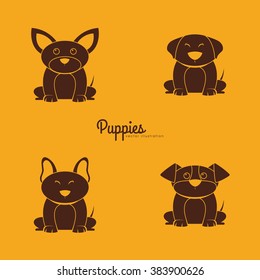 Cute cartoon dogs