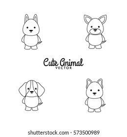 Cute Cartoon dogs