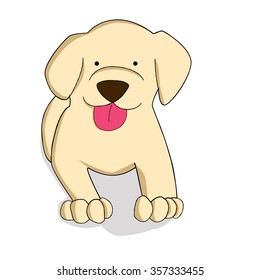cute cartoon dog,Vector illustration