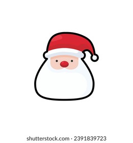 cute cartoon doll santa head