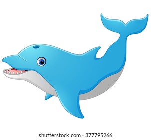 Cute cartoon dolphin