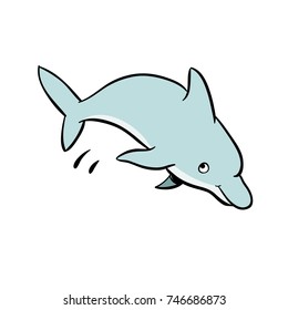 cute cartoon dolphin