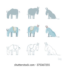 cute cartoon donkey