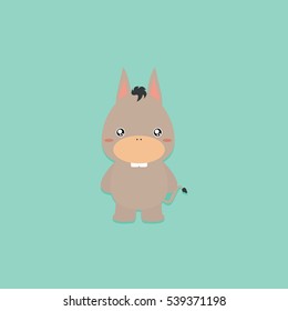 Cute Cartoon Donkey