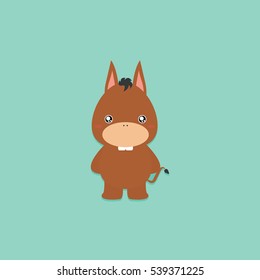 Cute Cartoon Donkey