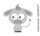 cute cartoon donkey icon vector illustration design