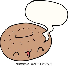 tira cómica de donut con burbuja de habla