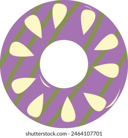 Cute Cartoon Donuts Illustration. Isolated Vector in Flat Style.