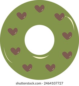 Cute Cartoon Donuts Illustration. Isolated Vector in Flat Style.