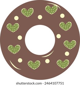 Cute Cartoon Donuts Illustration. Isolated Vector in Flat Style.