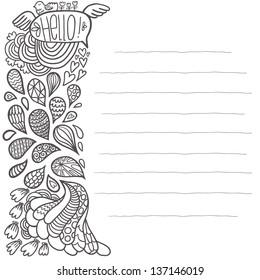 Cute cartoon doodle background