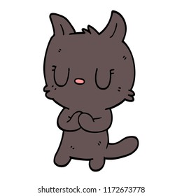 lindo gato de dibujos animados