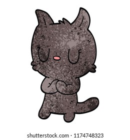 cute cartoon doodle cat