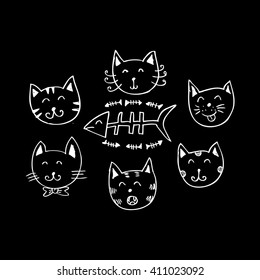 Cute Cartoon Doodle Cats
